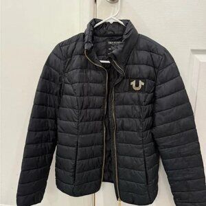 True Religion black Quilted Puffer Jacket